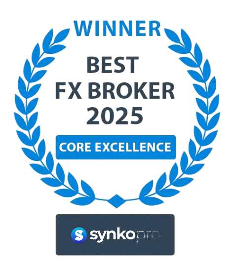 Winner Best FX Broker 2025 Core Excellence award